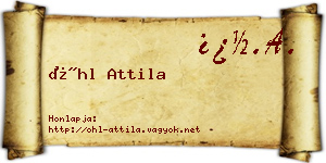 Öhl Attila névjegykártya