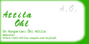 attila ohl business card